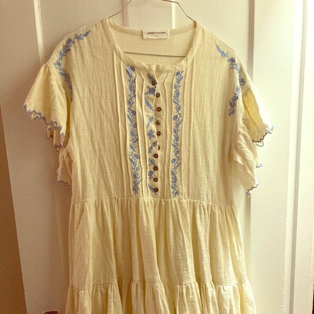 GOOD NIGHT MACAROON SCALLOP DRESS